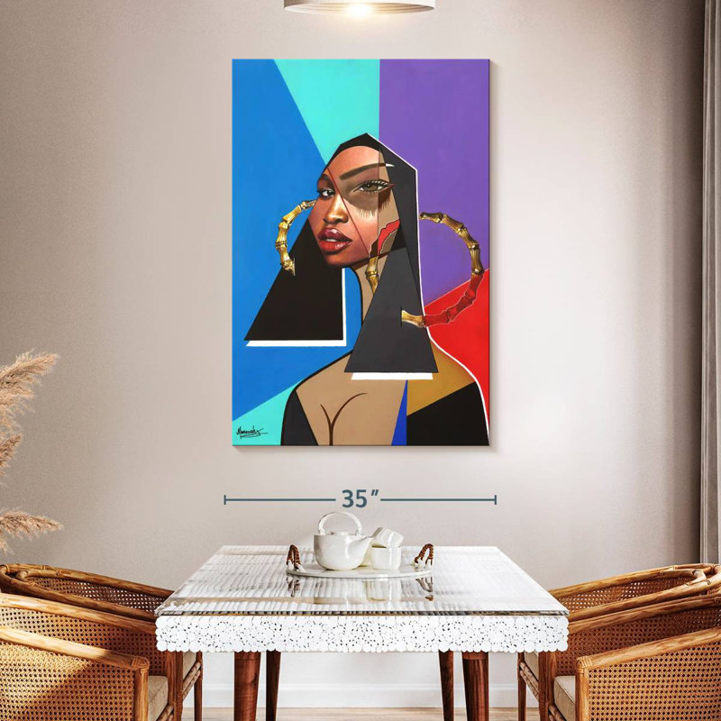 Leisha Black Mona Lisa, 51" H x 34" W