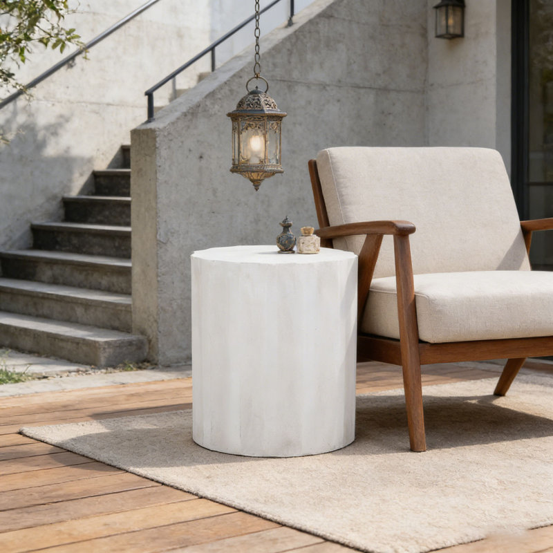 Outdoor LightWeight Concrete Side Table