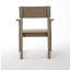 Fauteuils d'extérieur et de jardin en PEHD couleur bois antique avec dossier