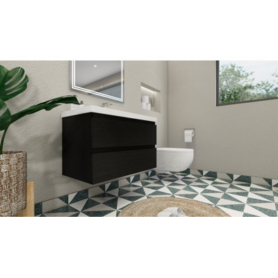 Amahd Single Bathroom Vanity with Acrylic Top