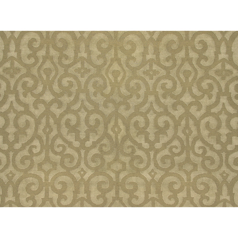 Tapis rectangulaire sauterelle / ivoire, Rectangle 9 pi x 12 pi