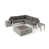 Structure grise/coussin kaki est en rupture de stock