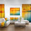 Paysage marin «Sunset over Sea Panorama» - impression d'art graphique-35120505-35120510