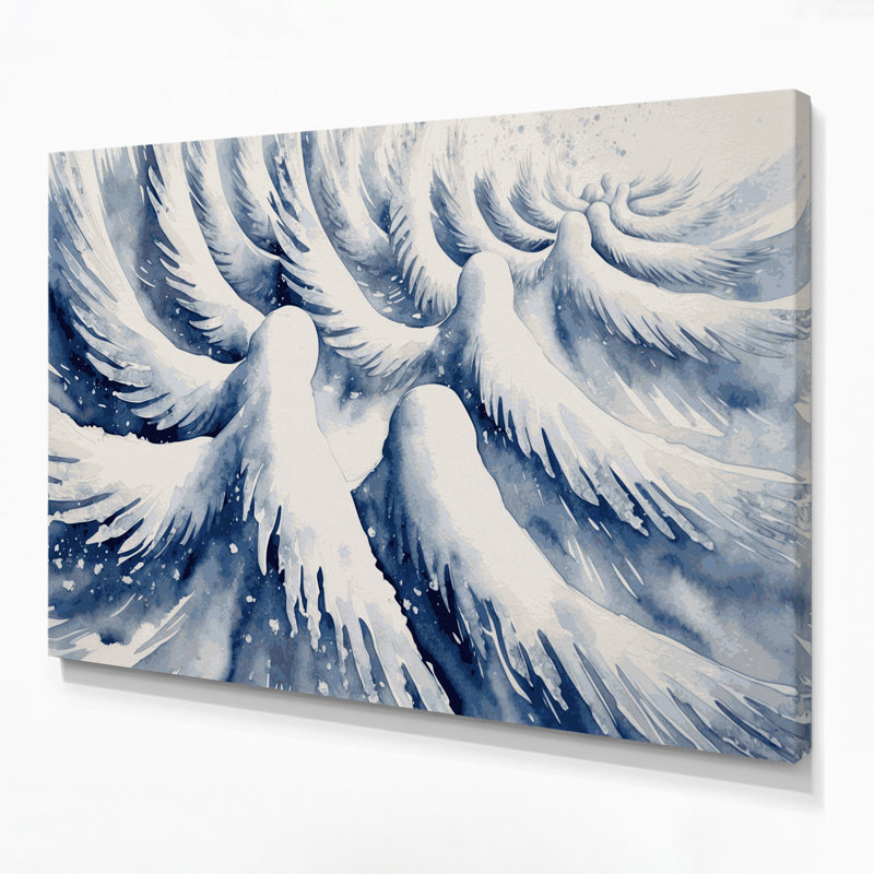 «Christmas Snow», art mural sur toile bleue, H 20 po x l 24 po