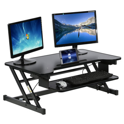 Mordecai Adjustable Metal Base Standing Desk Converter
