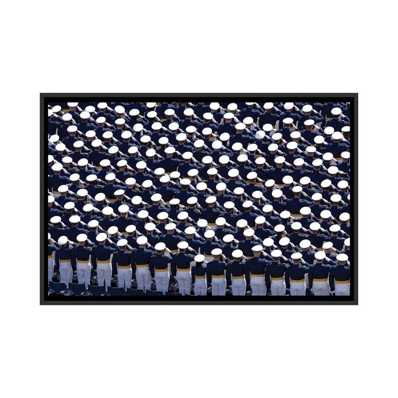 «Les membres de l'US Air Force Academy», reproduction de photo sur toile, H 18 po x l 26 po x P 1,5 po, Toile avec cadre noir