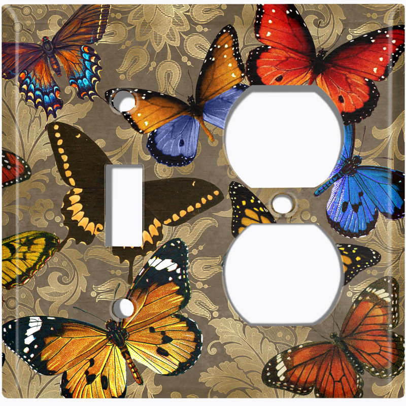 Patterned 2 - Gang Combination Plate Standard Combination Wall Plate