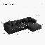  Canapé modulaire convertible avec repose-pieds modulaire en L, noir-1794080754