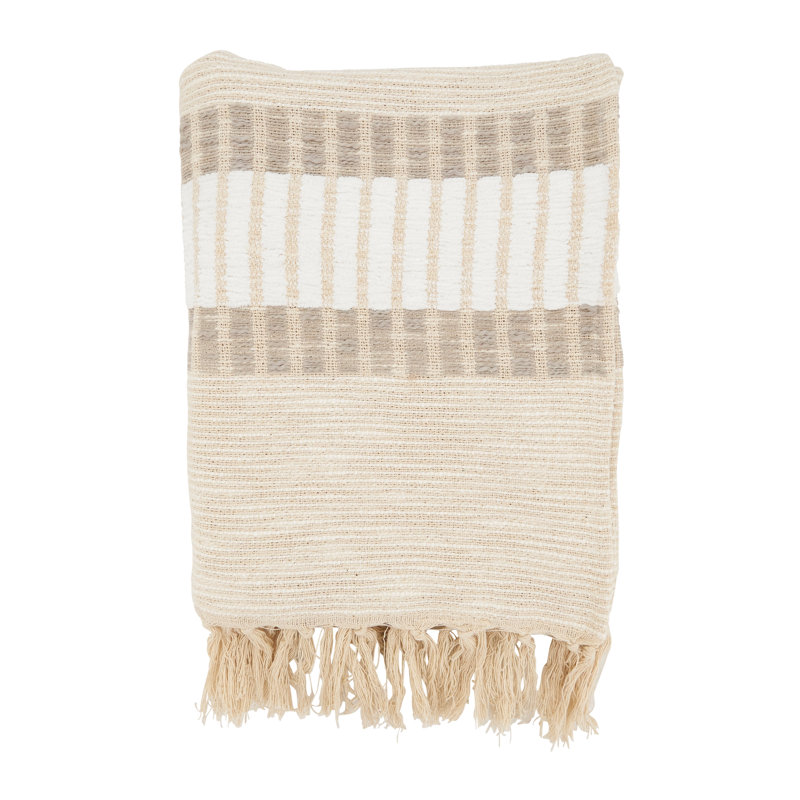 Hand Woven Throw Blanket, Natural