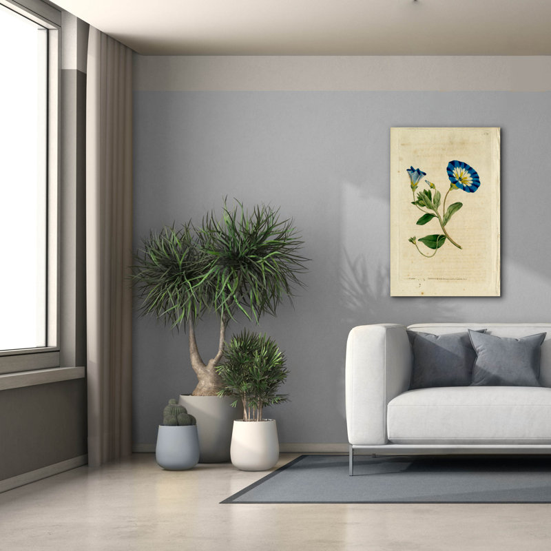 «Blue Flower» par Art Licensing Studio, art mural sur toile, H 40 po x l 26 po x P 1,5 po