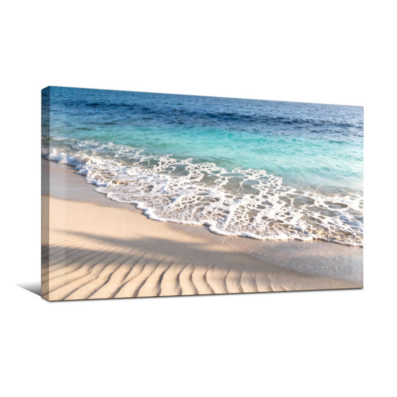 Nautique et plage Vagues de l'océan Plage de sable Ciel Horizon Lumière du soleil Nature, H 16 po x l 32 po