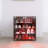 4 Layers Black Shoe Cabinet With Glass Door And Glass Layer Shoes Display Cabinet With LED Light Bluetooth Control