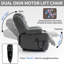 Fauteuil inclinable à double moteur à position infinie jusqu'à 350 LBS Leatherair