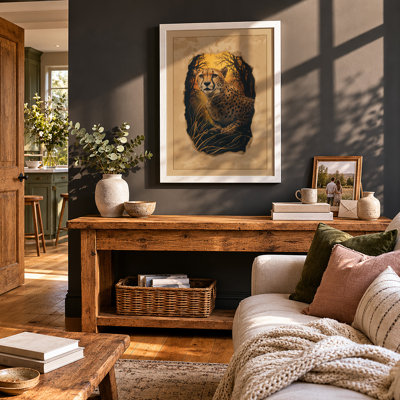 Leopard Study Boho - Framed Print