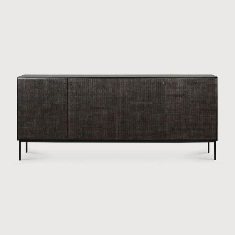 Grooves 80'' W Solid Wood Sideboard