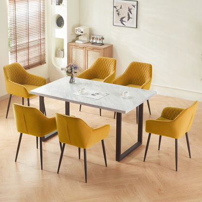 Mumtaj Velvet Upholstered Armchair