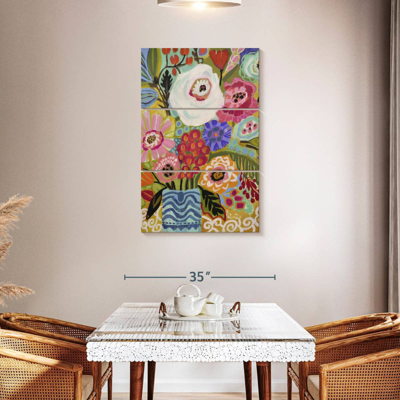 Harnek fleurs fraîches dans un vase II, H 45 po x l 28 po