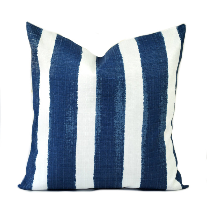 Housse de coussin intérieure / extérieure en polyester Nico marine, H 21,50 po x l 21,50 po