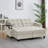 Sofas With Storage, Beige Wood Frame Adjustable Modern Sleeper For Home