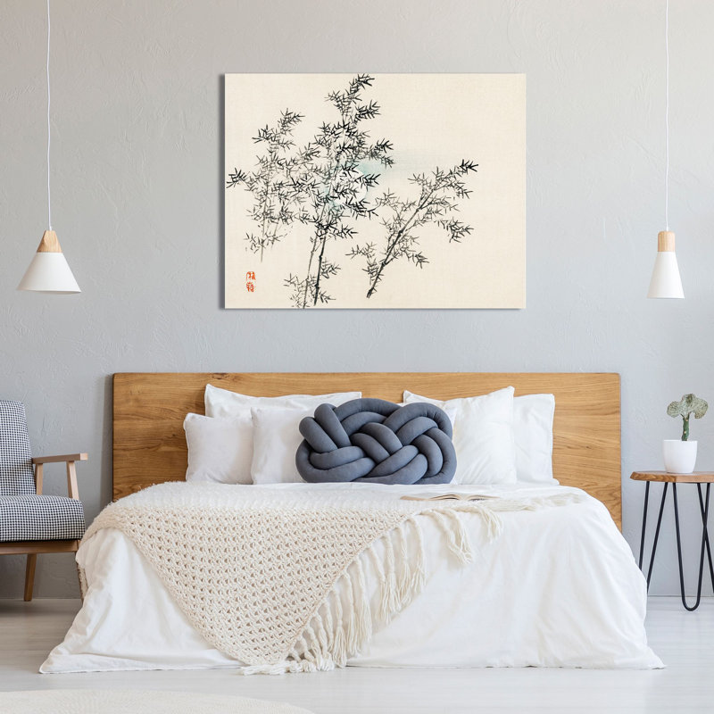 3JP6344 Bamboo by Bairei Kono - Wrapped Canvas Painting, 70cm H x 100cm W x 4cm D