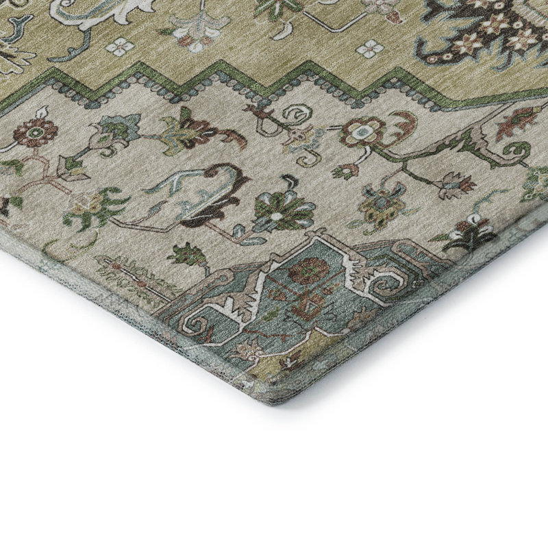 Premium Machine Washable Cossette AMF1036 Oriental Rug, Rectangle 10 pi x 14 pi