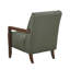 Fauteuil Lenie, cuir capitonné, bois de noyer-113497068