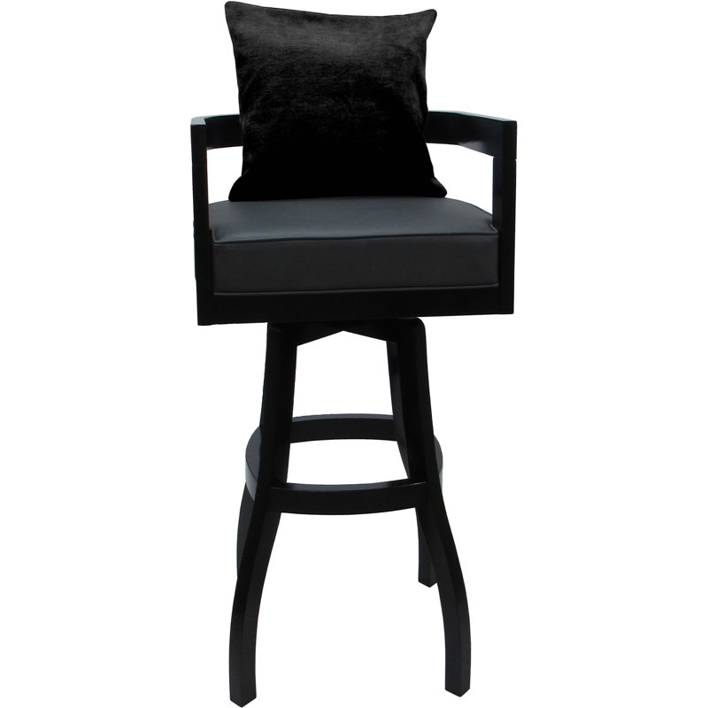 Tabouret de bar Megill, Black, Grey, Extra Tall (34" Seat Height)