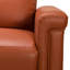 Fauteuil inclinable électrique en cuir véritable avec pieds en bois massif 36,02 po Adela-1282280048