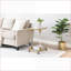 Table basse dorée en forme de C avec plateau en verre trempé, table d'appoint mobile facile à nettoyer pour la maison et le bureau