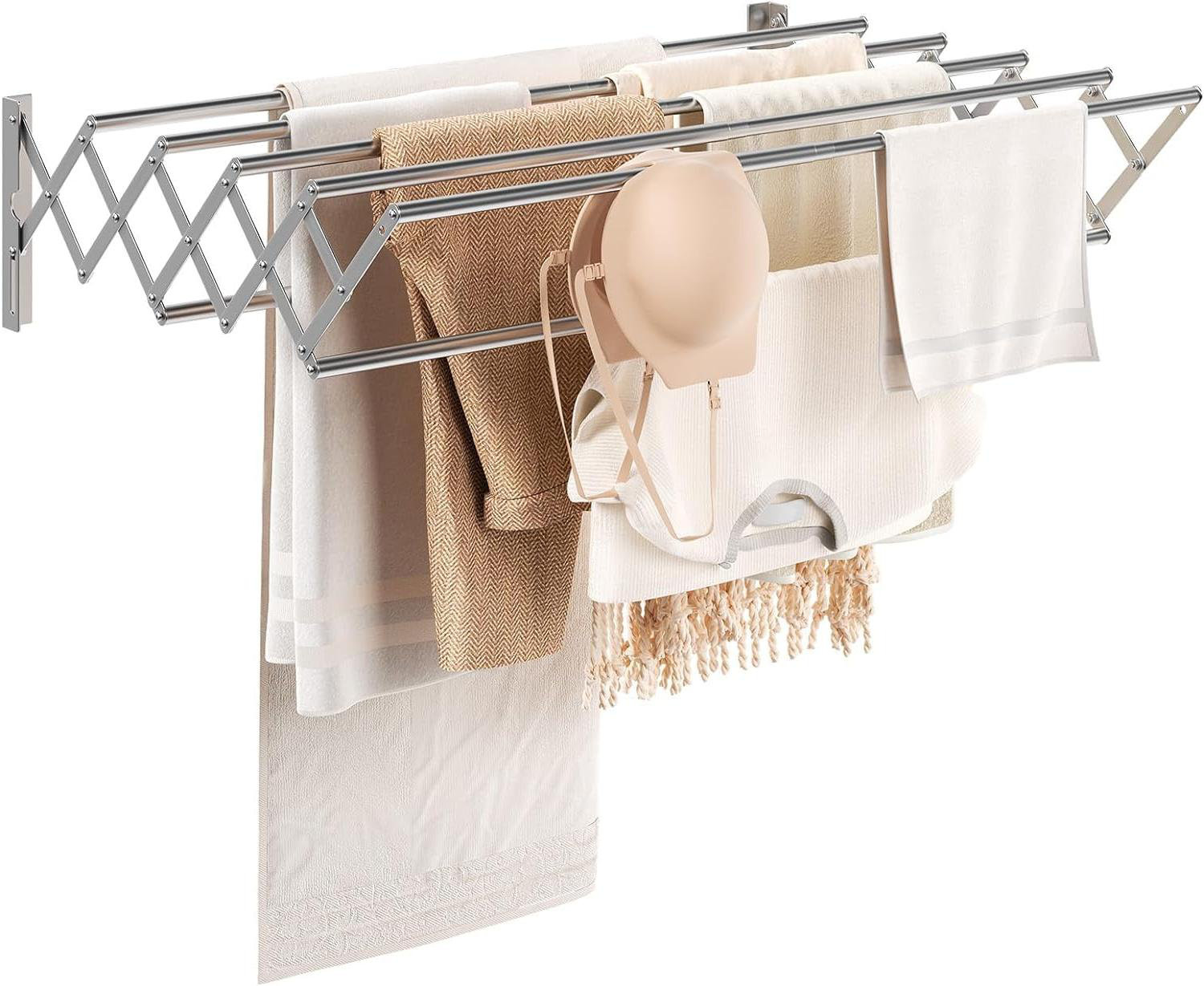 Corrigan Studio Gundell Stainless Steel Wall-Mounted Drying Rack ...