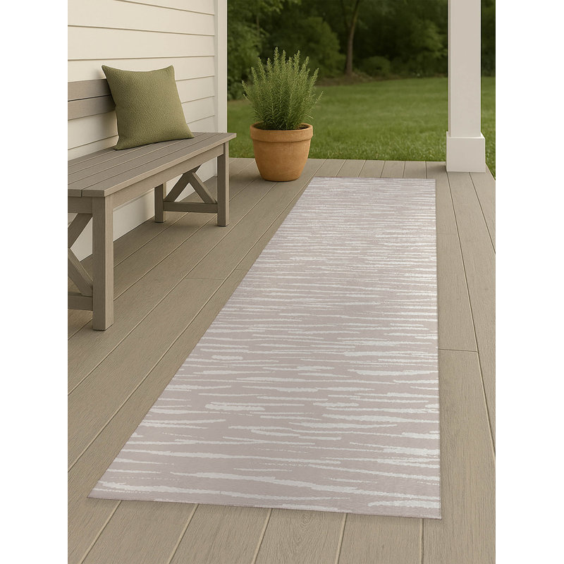 Spectrum Strands Non-Slip Outdoor Rug, Runner 2'6" x 8'