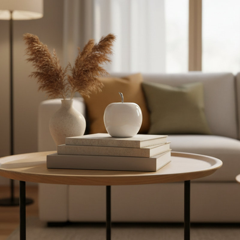 Sculpture de table Annebelle, H 5,5 po x l 4 po x P 4 po, Blanc