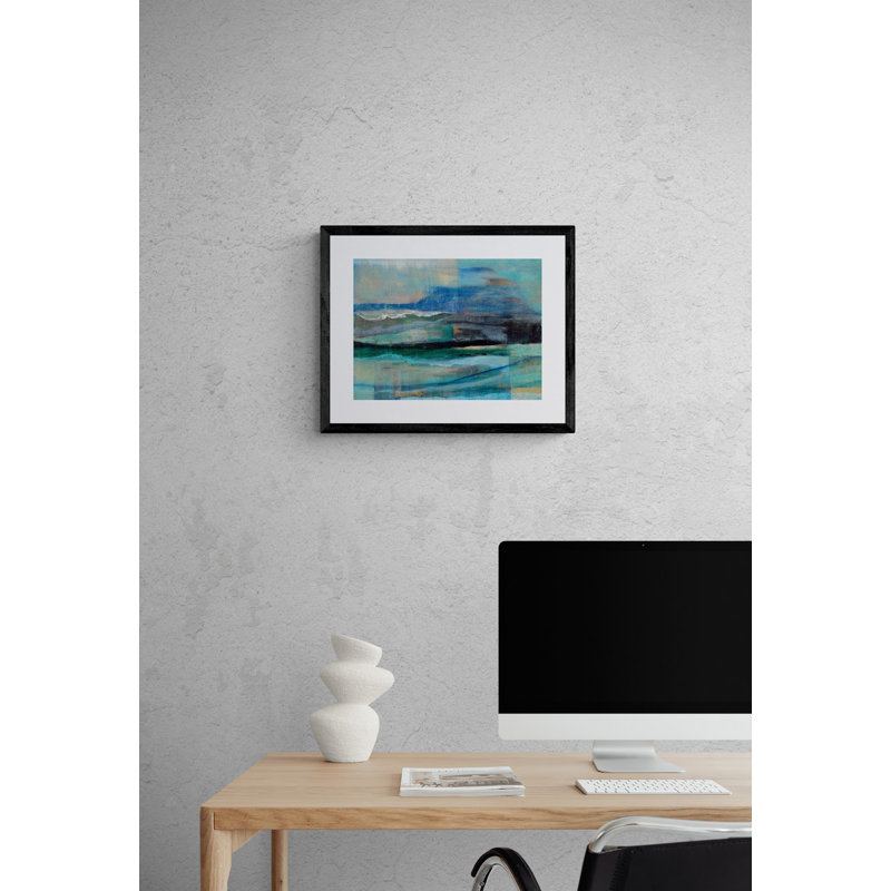 The Wave par Vivienne Andres - peinture encadrée, H 17,25 po x l 21,25 po