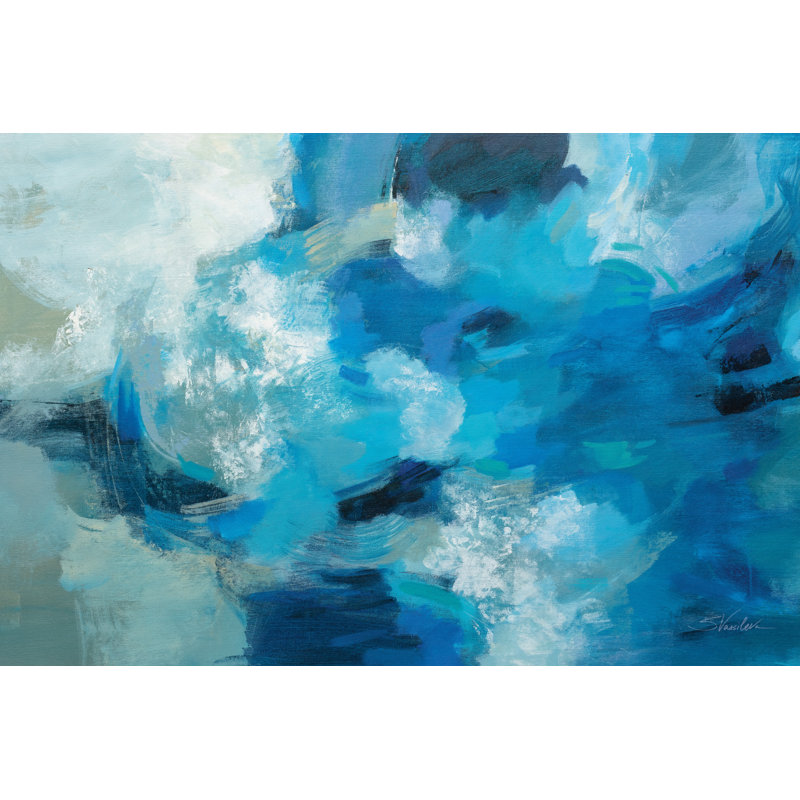 Ocean Storm Crop by Silvia Vassileva - Wrapped Canvas Painting, 30cm H x 46cm W x 3.8cm D