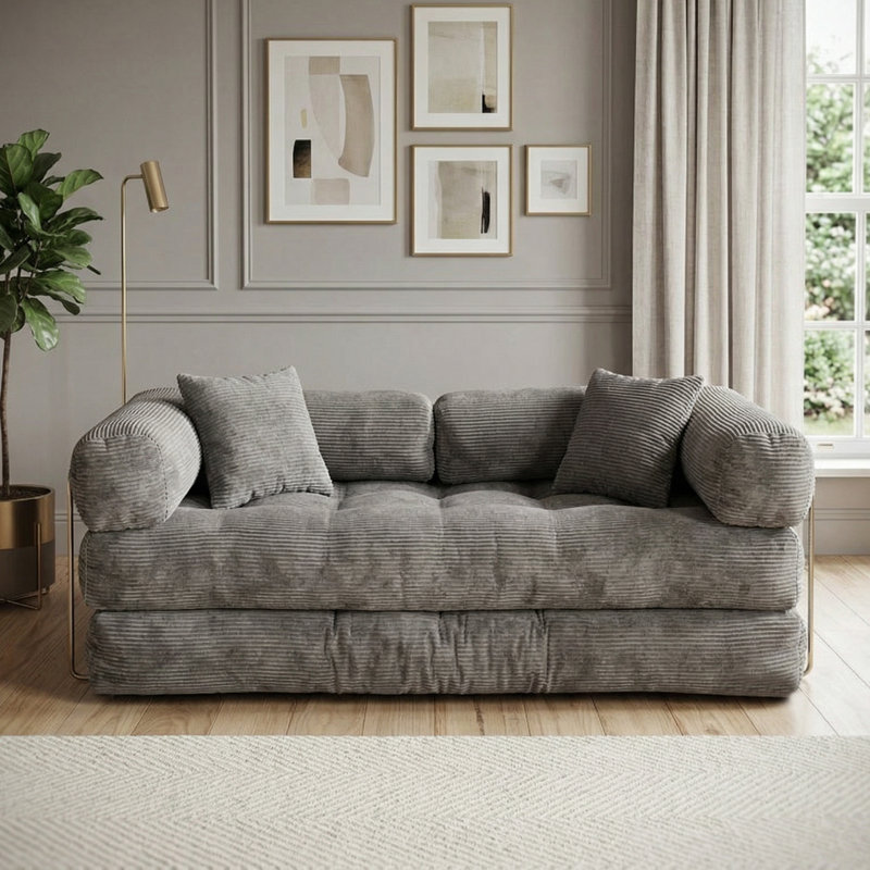 Canapé-lit Cloud Boneless Couch, canapé-lit convertible 5-en-1, Dark Grey