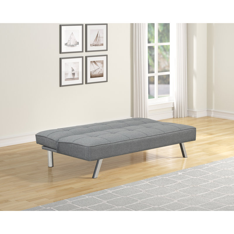 Canapé-lit simple convertible de 66,5 po Jazzminn, Tissu gris