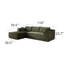 Canapé compressible modulaire en forme de L sans os avec design profond-456330195