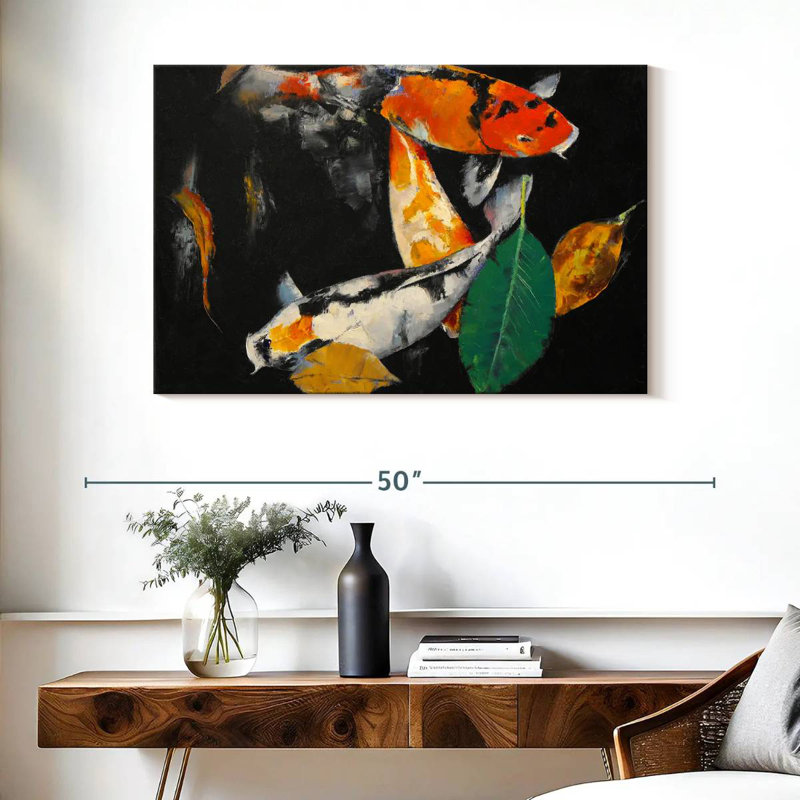 Brampt Koi Pond At Night, 26" H x 39" W