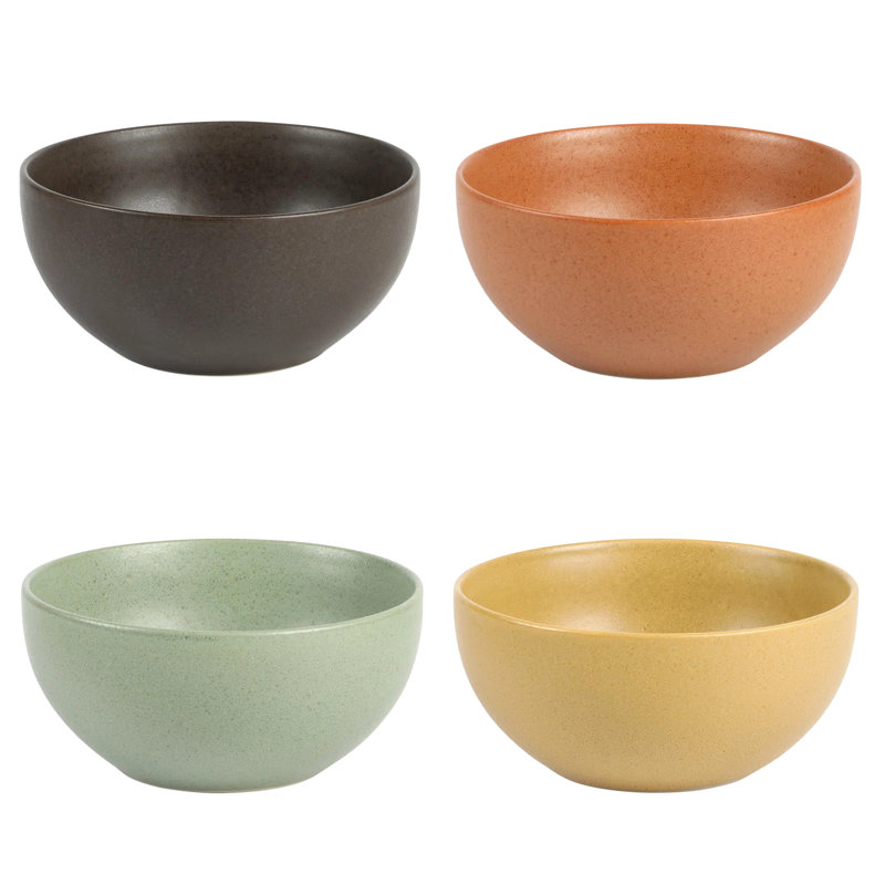 4 Piece 6 Inch Stoneware Bowl Set