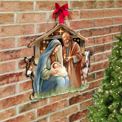 Porte de Noël en bois Itohan