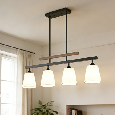 4 - Light Tradictional Kitchen Island Pendant Lighting, Linear Pendant