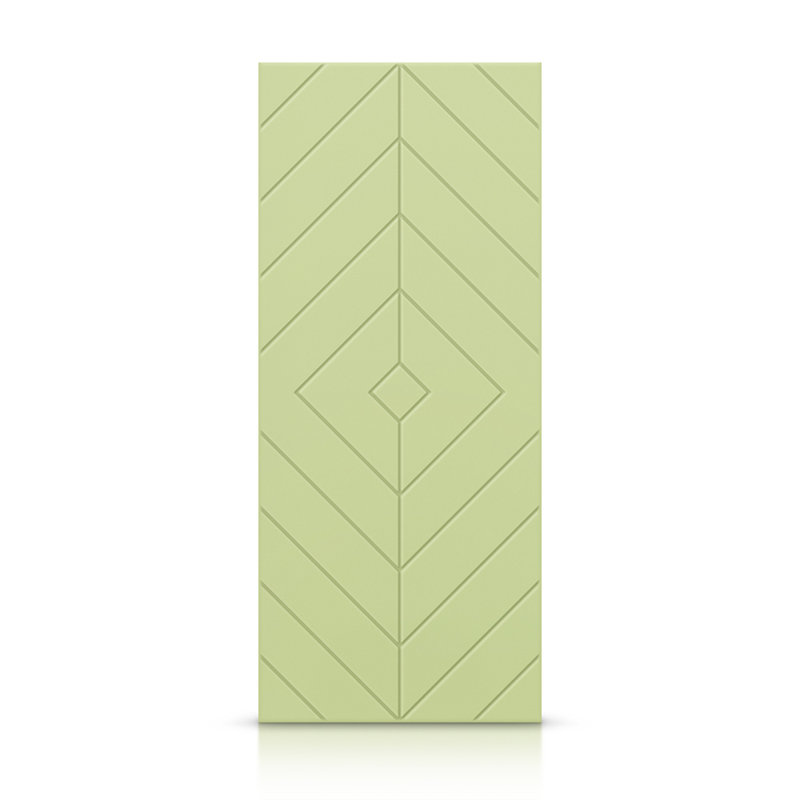 Porte standard à panneaux en bois, Vert sauge, 42 po x 96 po