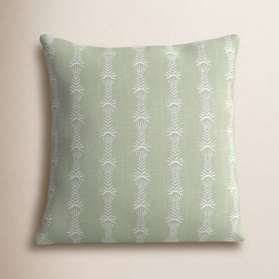 Tasha Embroidered Cotton Throw Pillow