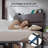 Walnut Wooden Bed with Headboard,USB Port,4 Storage Drawers-367448306