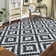 Geometric Machine Washable Rug for Living Room Bedroom Diamond Checkerboard Non-Slip Low Pile Rubber Backing Area Rug for Playroom Office Kitchen Dining Room Dorm and Bedside Decor