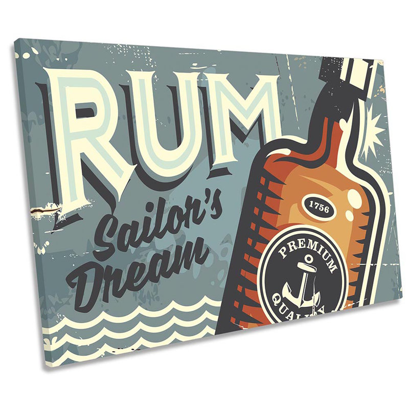Rum Sailors Dream Kitchen - Wrapped Canvas Print, 30.5cm H x 45.7cm W x 2cm D