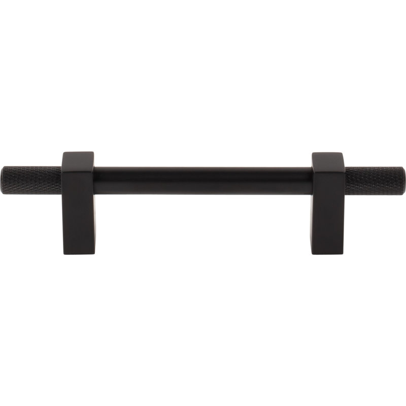 Larkin 4 Knurled Ends Bar Pull, 6 5/16", Matte Black