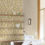 Karuna Collection Stenciled Leaves Wallpaper Roll-504507628