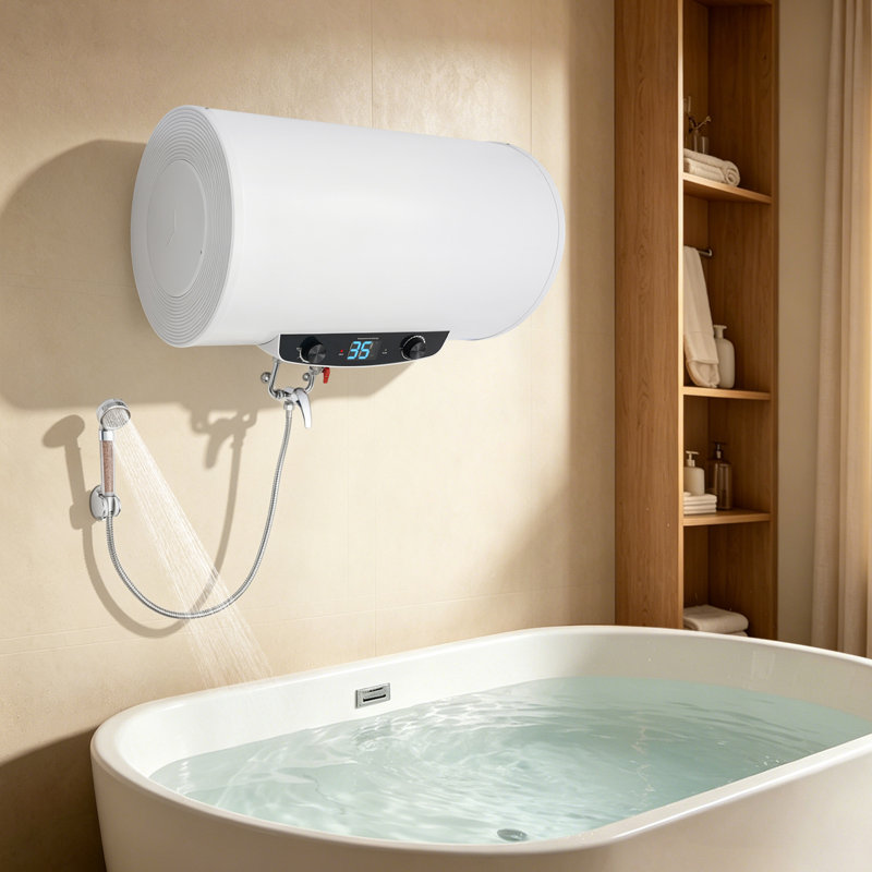 Electric Tank Water Heater, Horizontal Digital Display Electric Water Heater
