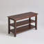 Banc à chaussures en bois massif, étagère à chaussures d'entrée avec tablettes de rangement, banc de rangement pour chaussures